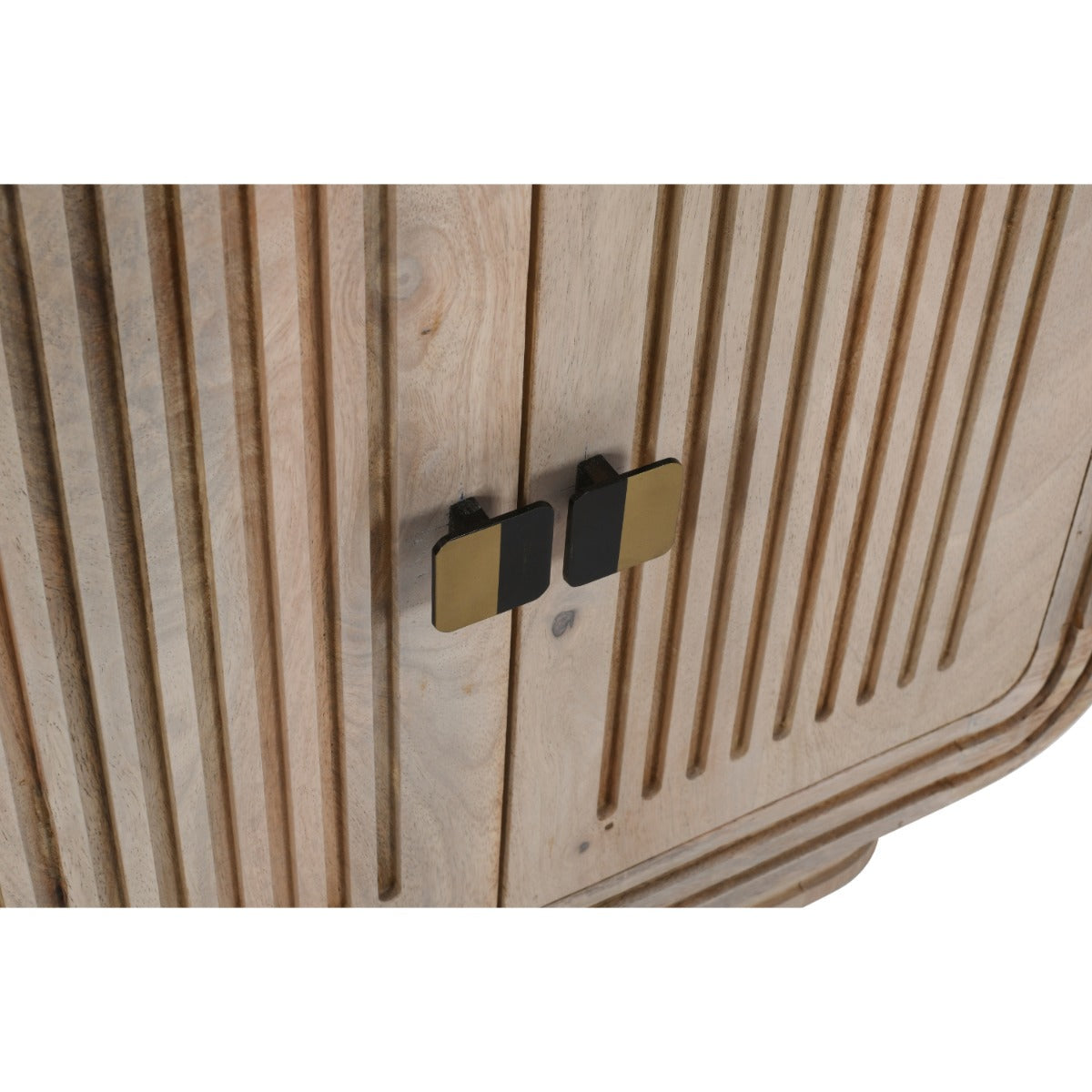 Hudson mini sideboard made of carved mango wood with rustic charm