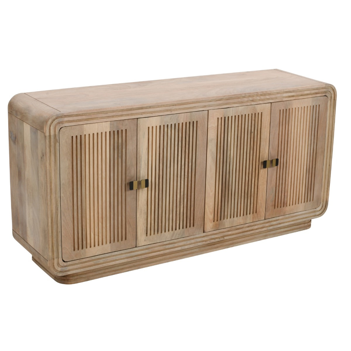 Hudson carved mango wood large sideboard with rustic charm