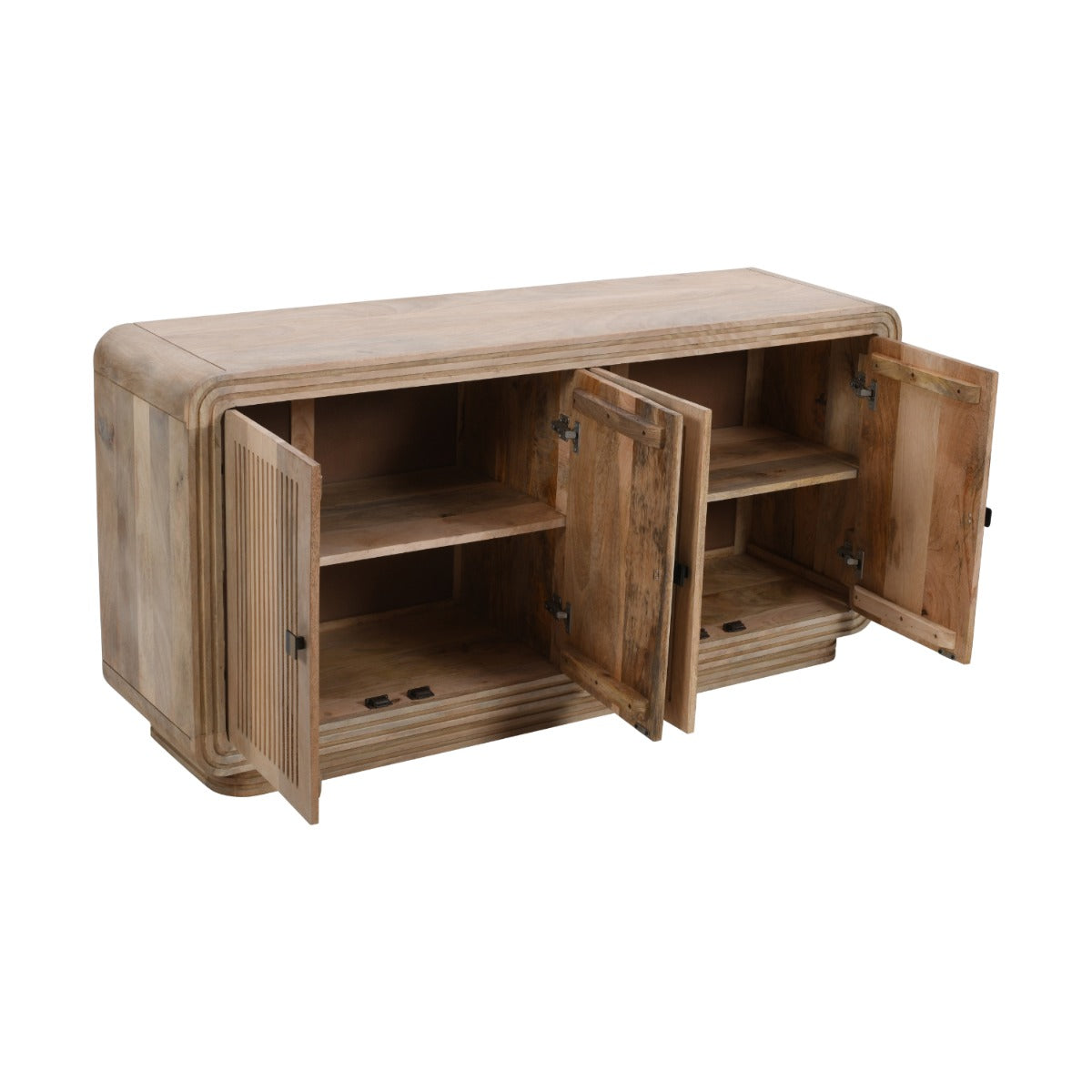 Hudson carved mango wood large sideboard with rustic charm