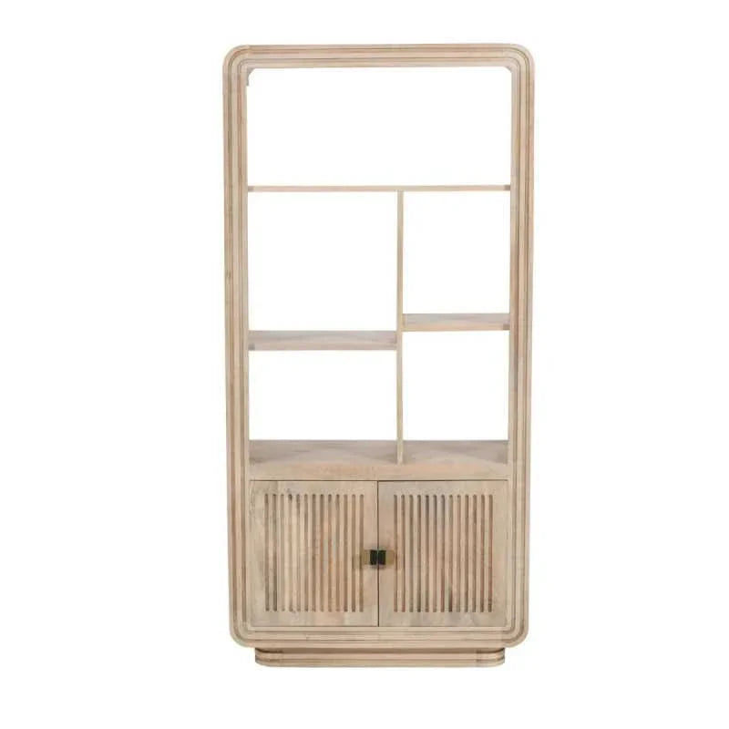 Hudson Carved Mango Wood Bookcase - View 2