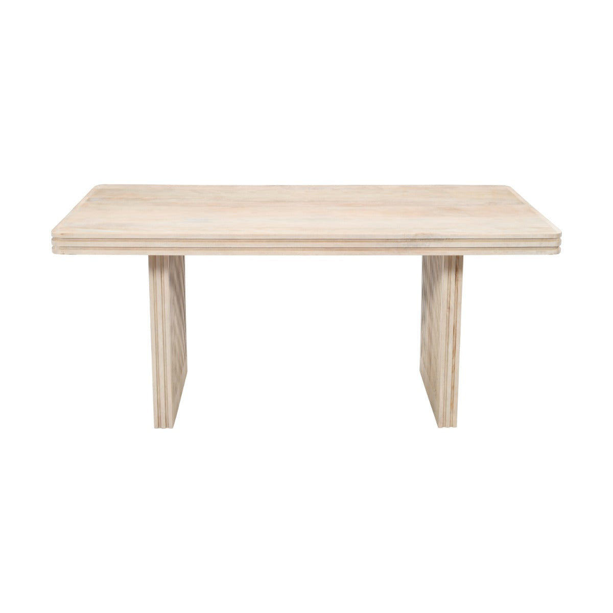 Hudson side table made of carved mango wood in a stylish setting