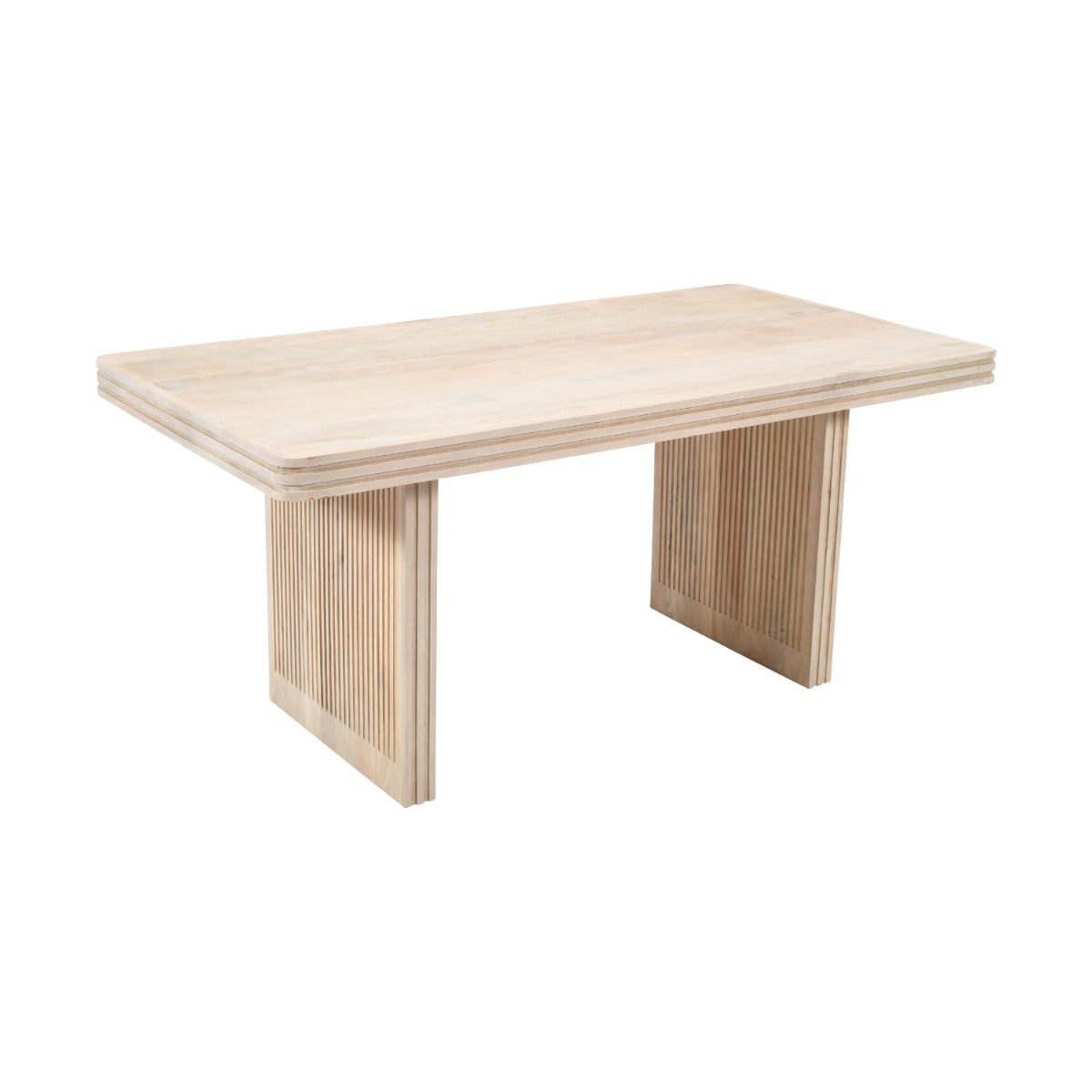 Hudson side table made of carved mango wood in a stylish setting