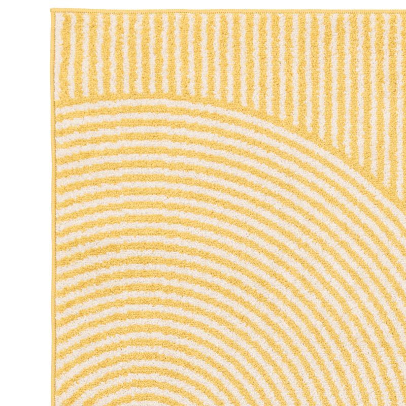 Muse Yellow Geometric Mu18 Rug