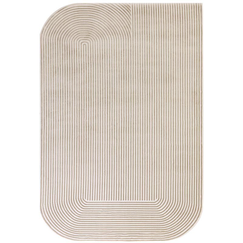 Kuza Shape Gold / Cream Rug