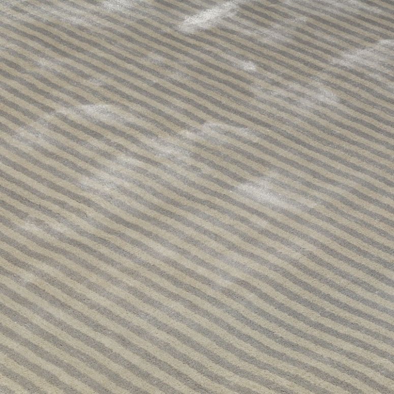 Katherine Carnaby Chrome Stripe Feather Rug - Image 2