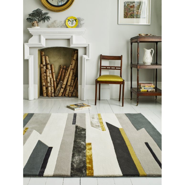 Matrix 62 Rhombus Mustard Rug - Image 2