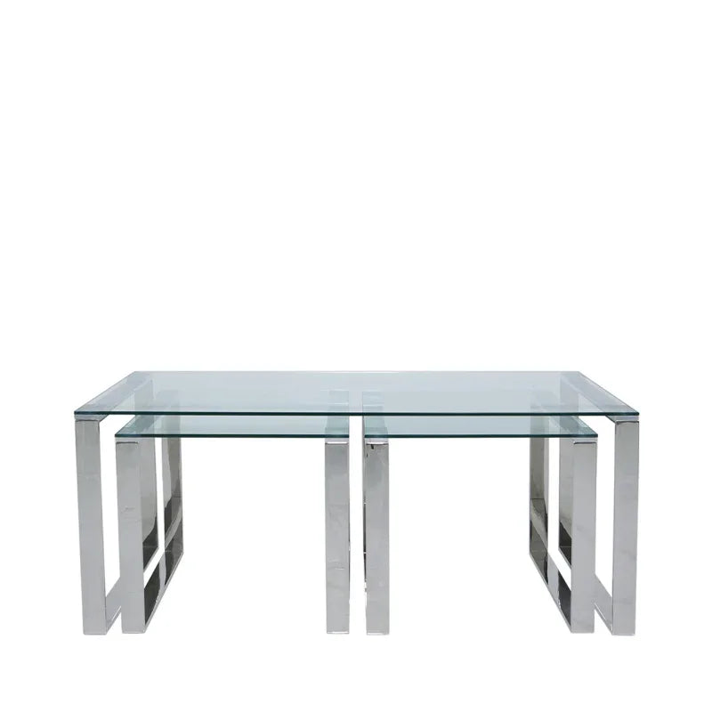 Set of 3 Harry Glass Coffee Tables