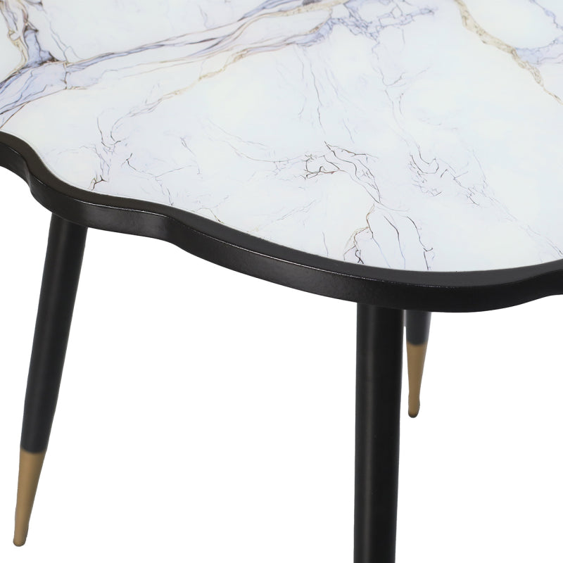 62.5cm White and Grey End Table