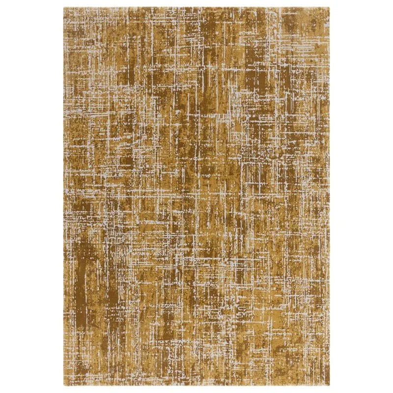 Kuza Abstract Gold Rug - Image 1
