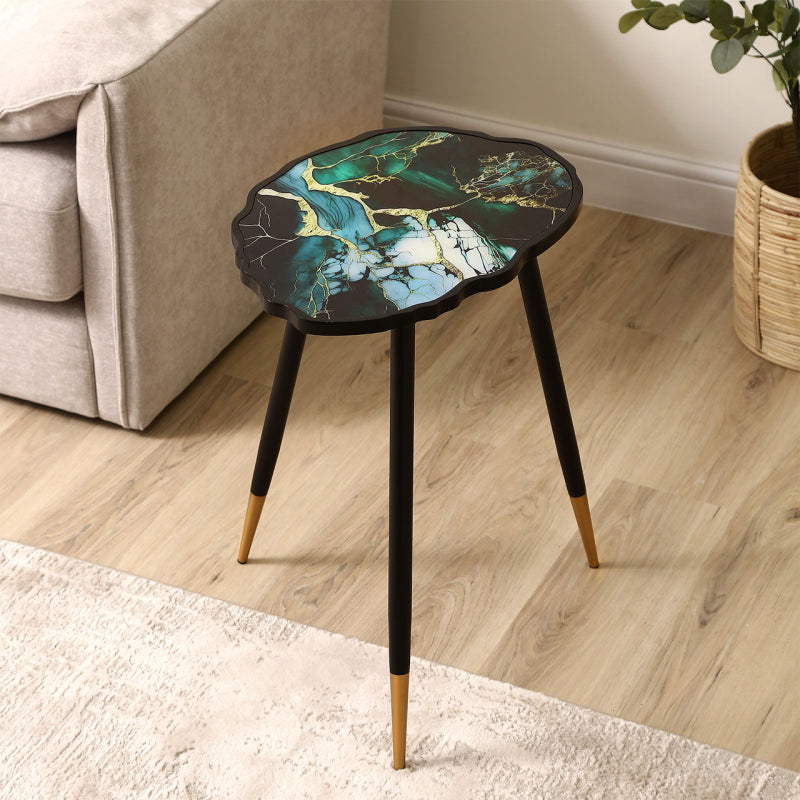 62.5cm Teal Green End Table