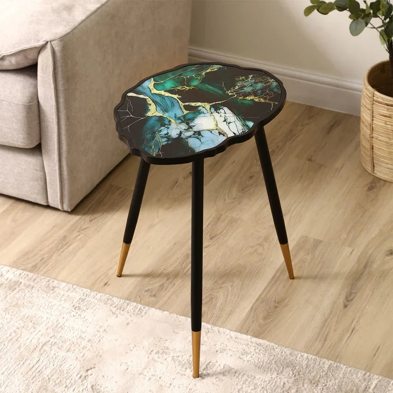 62.5cm Teal Green End Table
