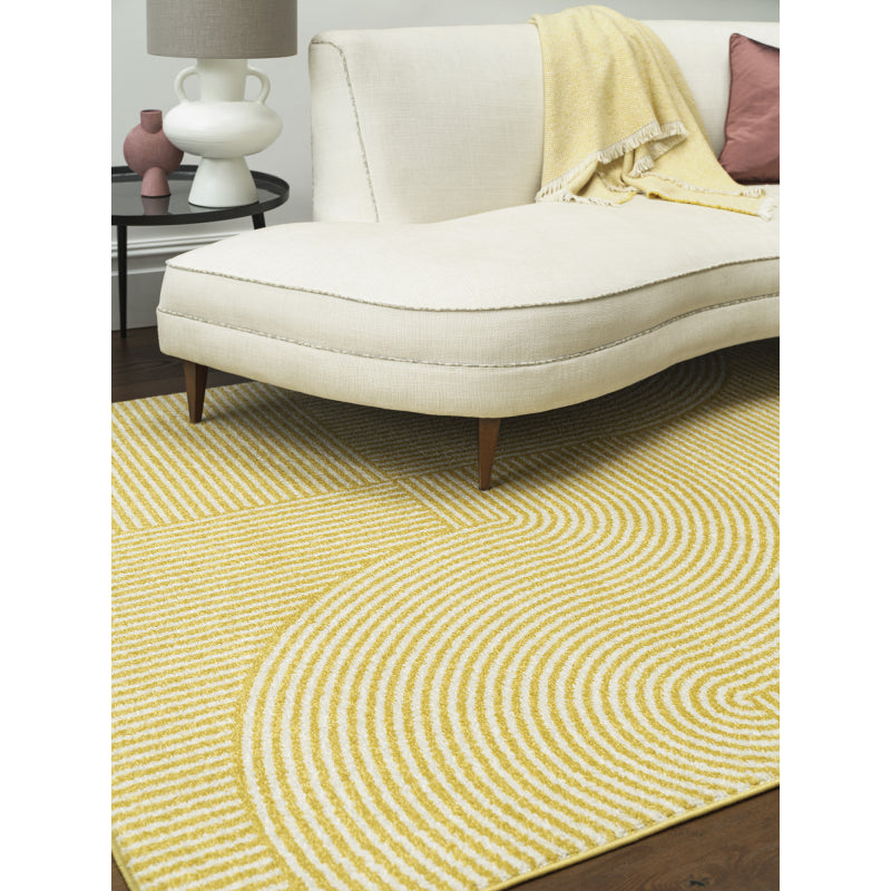Muse Yellow Geometric Rug MU18 Rug - Image 4