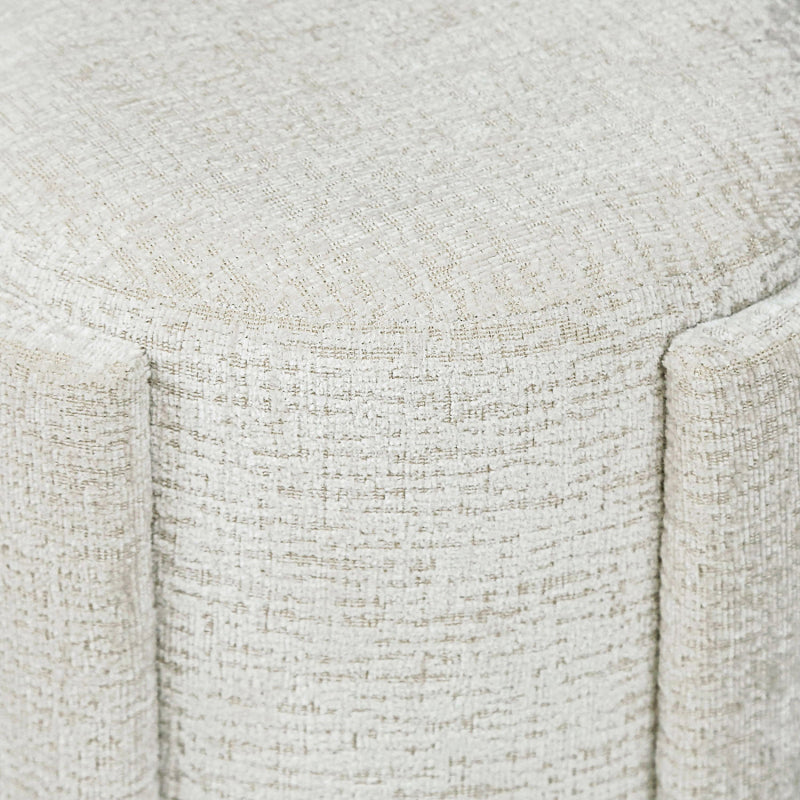 43cm Taupe Chenille Round Stool