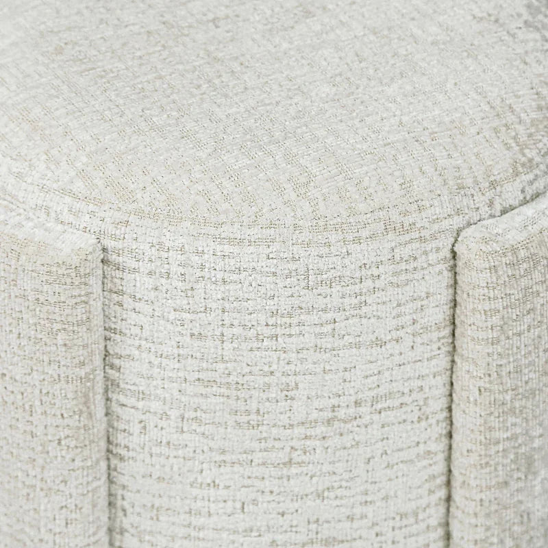 43cm Taupe Chenille Round Stool