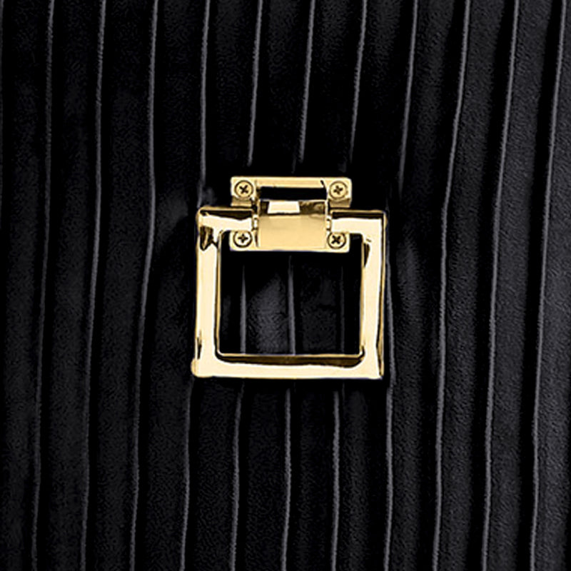 Eris Black Velvet Bar Stool with Gold Legs