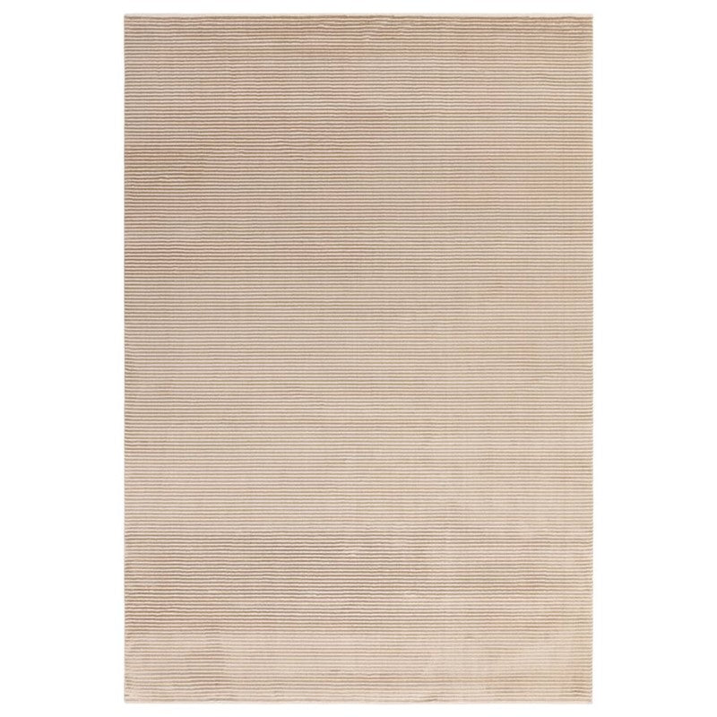 Kuza Plain Stripe Beige Rug - Image 1