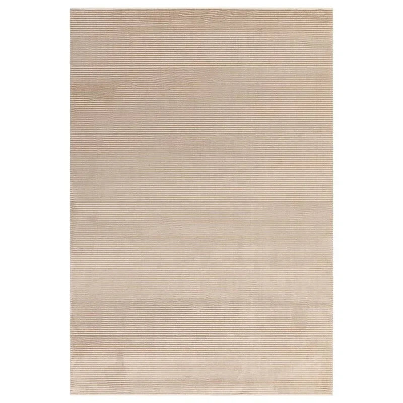 Kuza Plain Stripe Beige Rug - Image 1