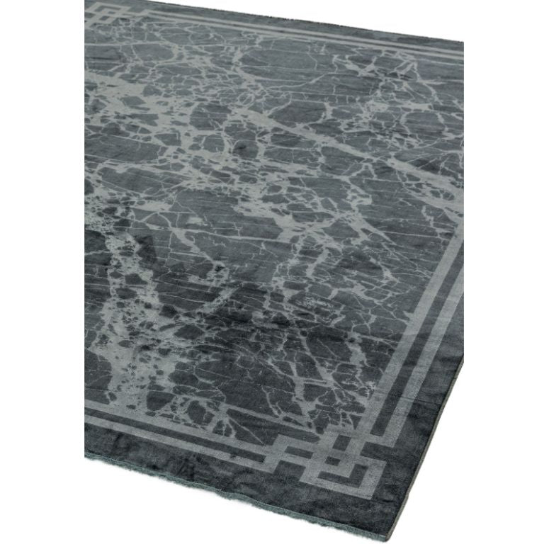 Zehraya ZE03 Grey Border Rug - Image 3