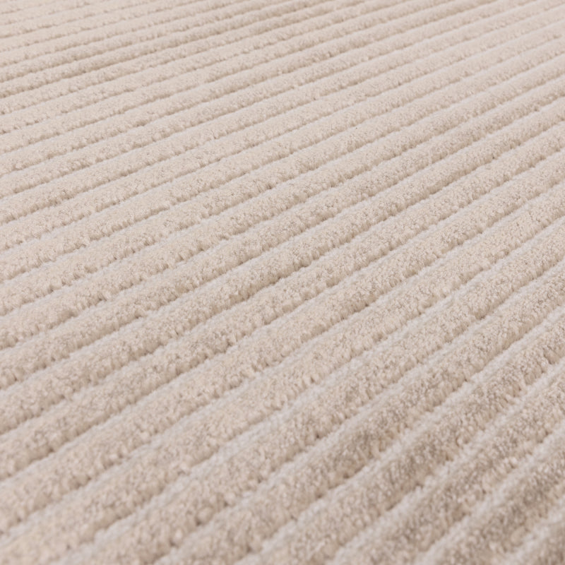 Kuza Plain Stripe Beige Rug - Image 4