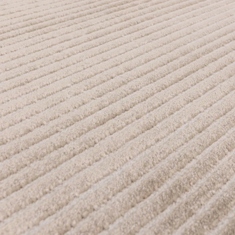Kuza Plain Stripe Beige Rug - Image 4