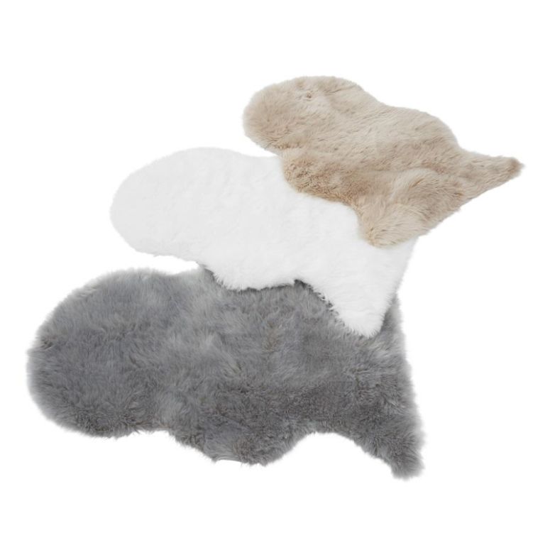 Auckland Luxury Faux Sheepskin White Rug - Image 2