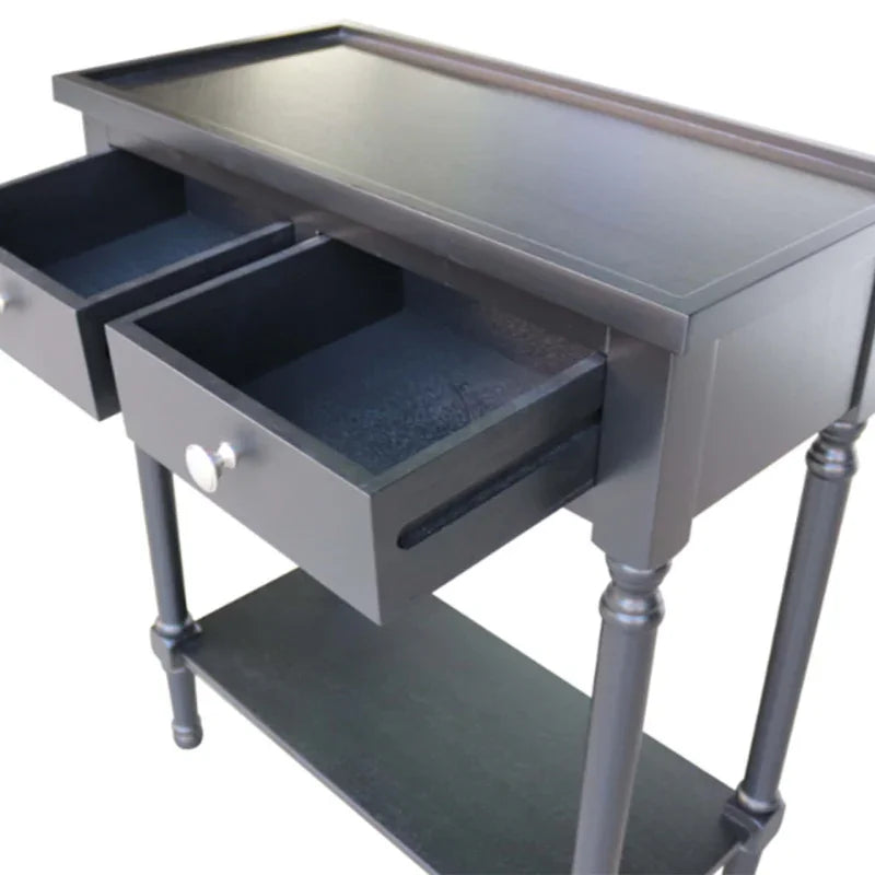 Medium Black 2 Drawer Console Table