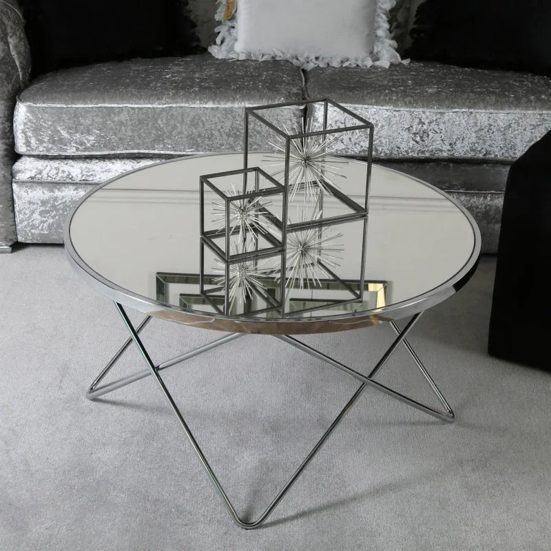 Atom Chrome & Mirror Coffee Table