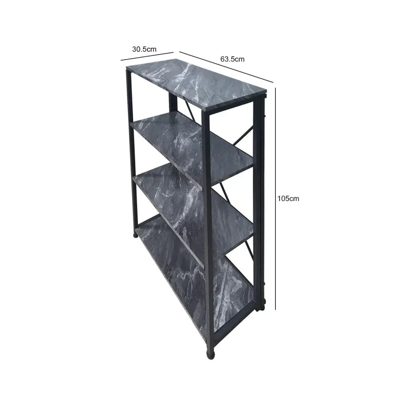 Alora 105cm 4-Tier Black Display Unit