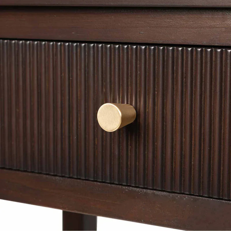 Lindon 2 Drawer Console Table Walnut Brown