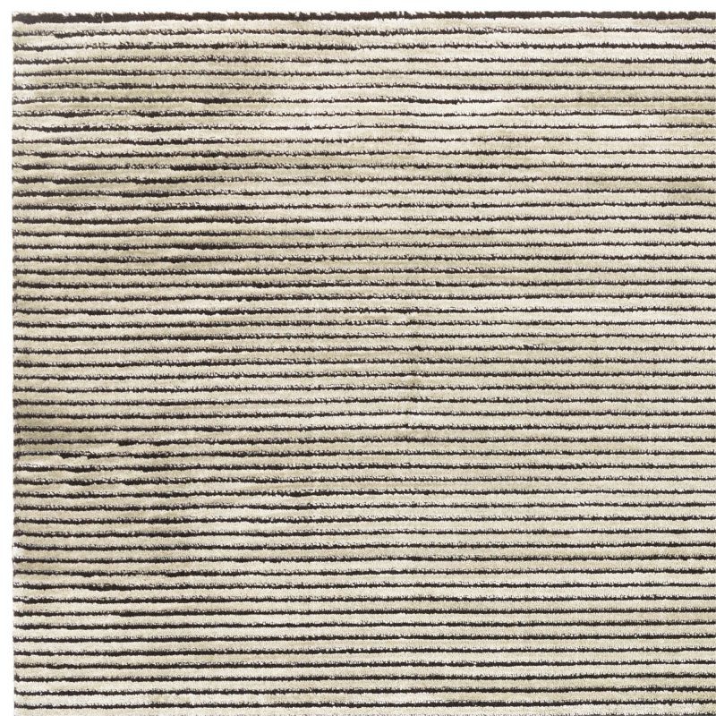 Kuza Plain Stripe Khaki Rug