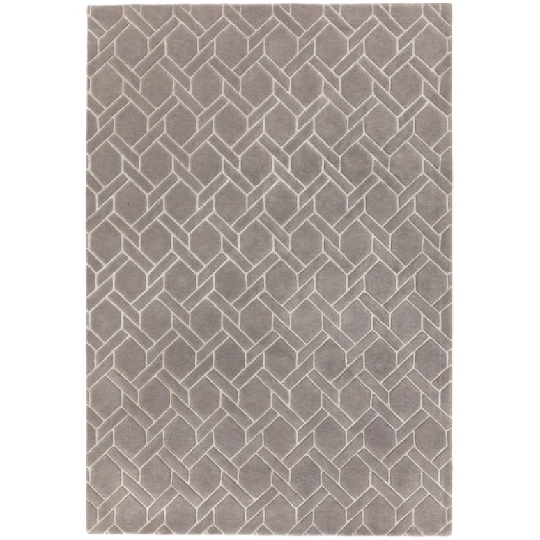 Nexus Fine Lines Grey/Silver Rug - Image 1