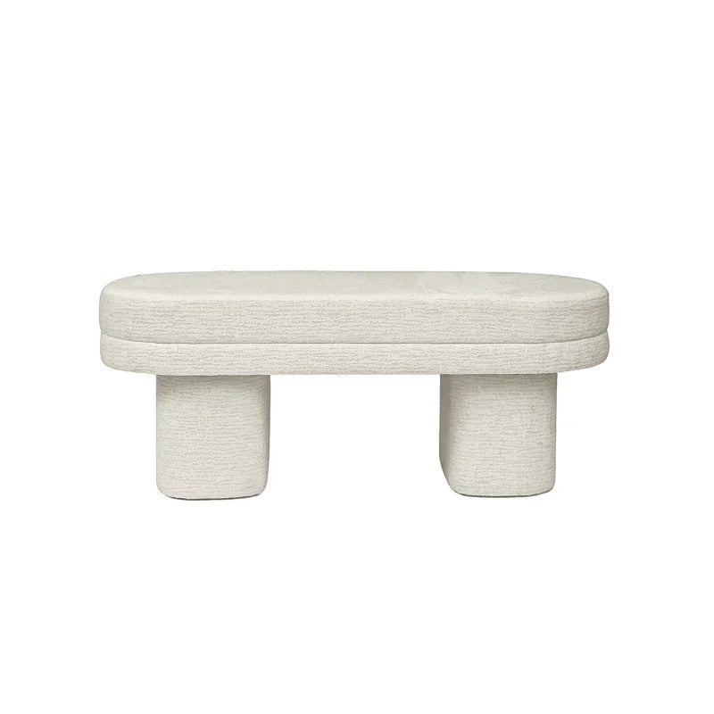 45cm Taupe Chenille Bench