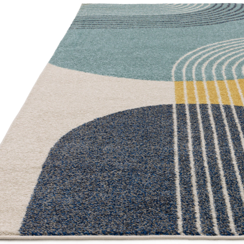 Muse Blue Retro Rug MU15 Rug - Image 5