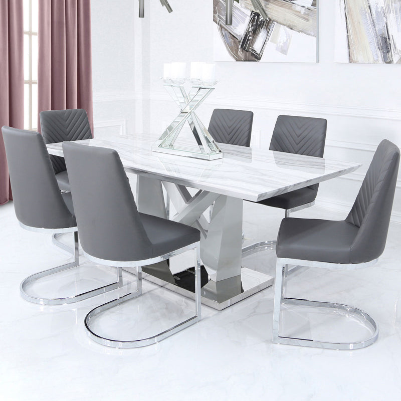 Chevron Grey Dining Chair