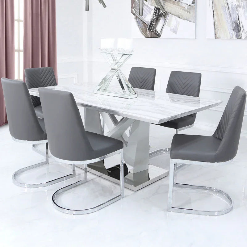 Chevron Grey Dining Chair