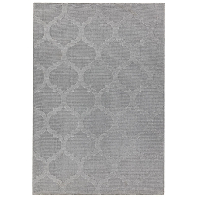 Antibes AN01 Grey Trellis Rug - Image 1