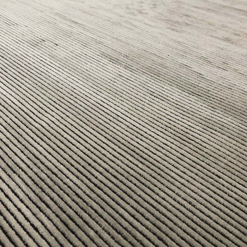 Kuza Plain Stripe Khaki Rug