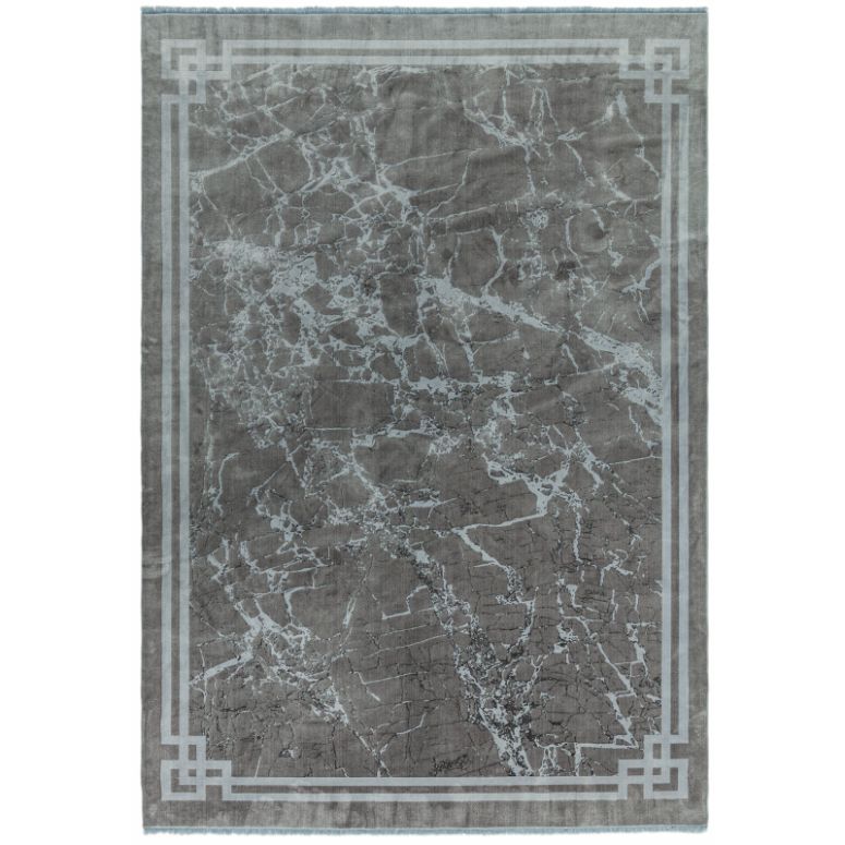 Zehraya ZE04 Silver Border Rug - Image 1