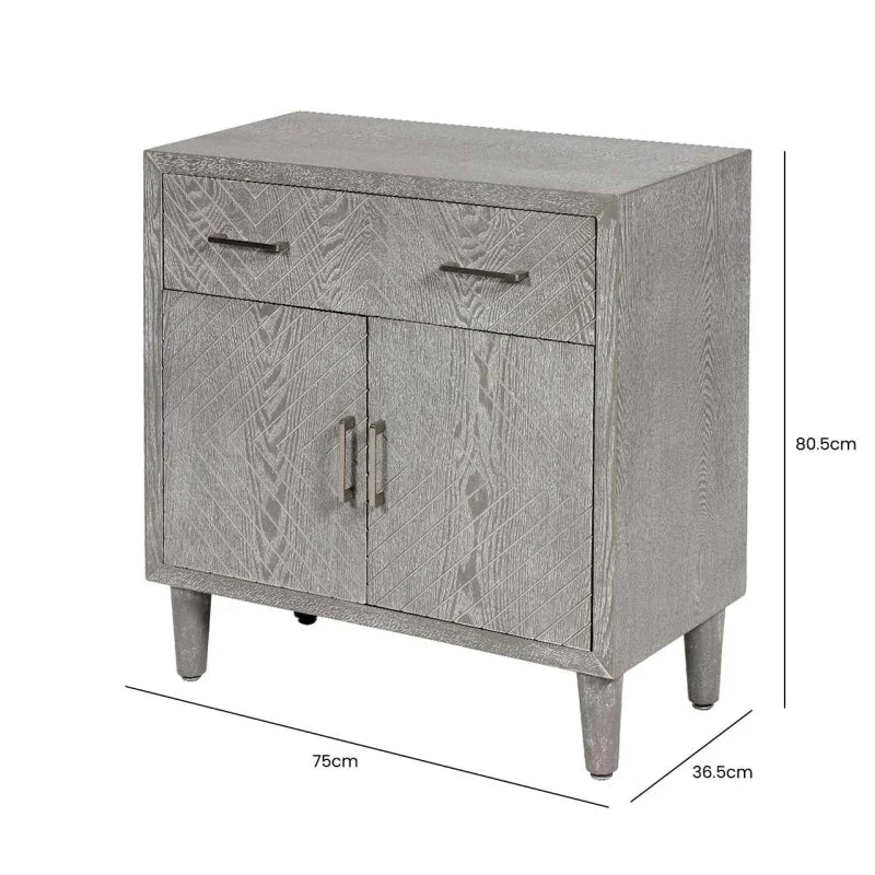 Venus 1 Drawer 2 Door Cabinet Grey