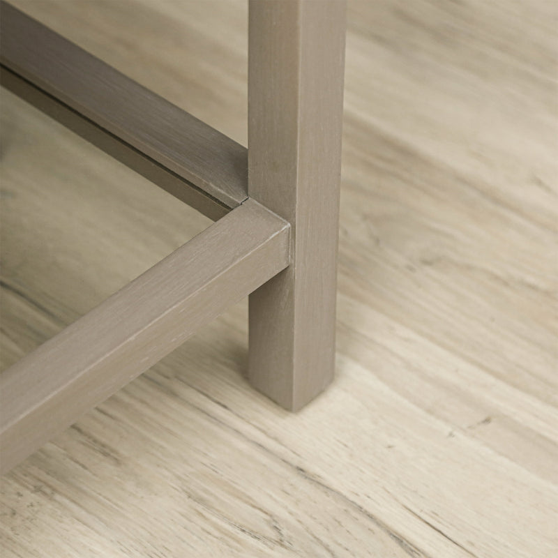 Lindon Taupe 2 Drawer Bedside Cabinet with Glass Shelf