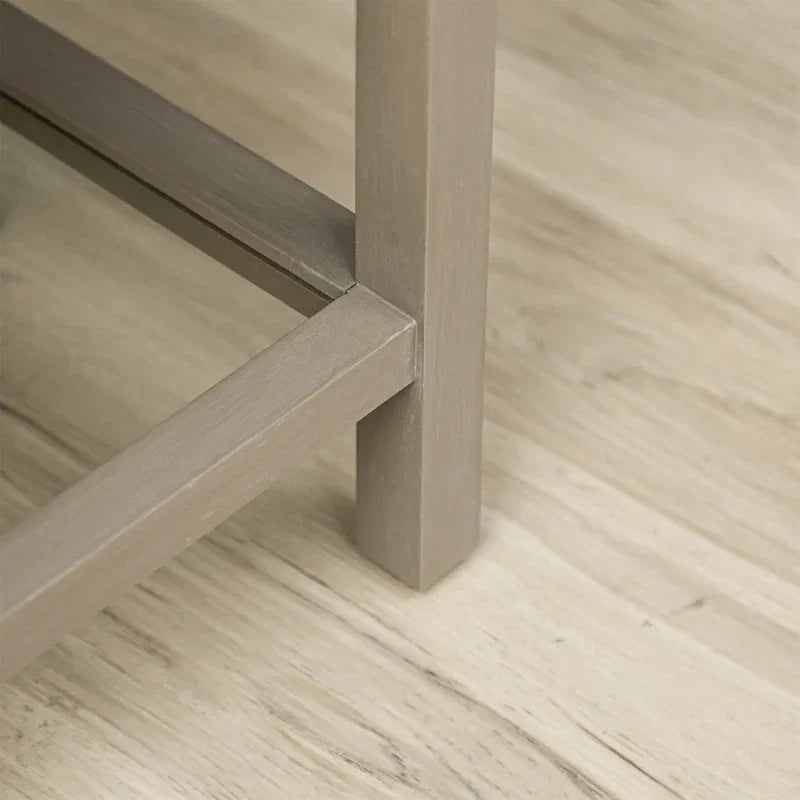 Lindon Taupe 2 Drawer Bedside Cabinet with Glass Shelf