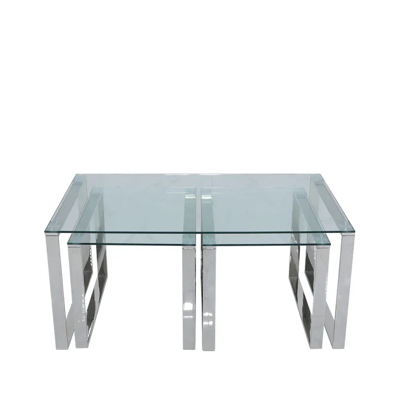 Set of 3 Harry Glass Coffee Tables