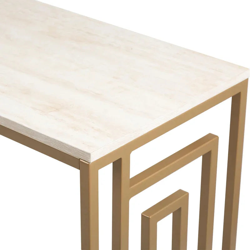Devon Cream and Gold Console Table