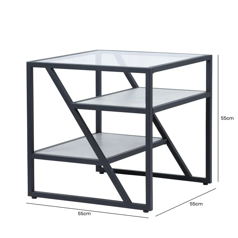 Ibarra Black and Grey End Table - KD