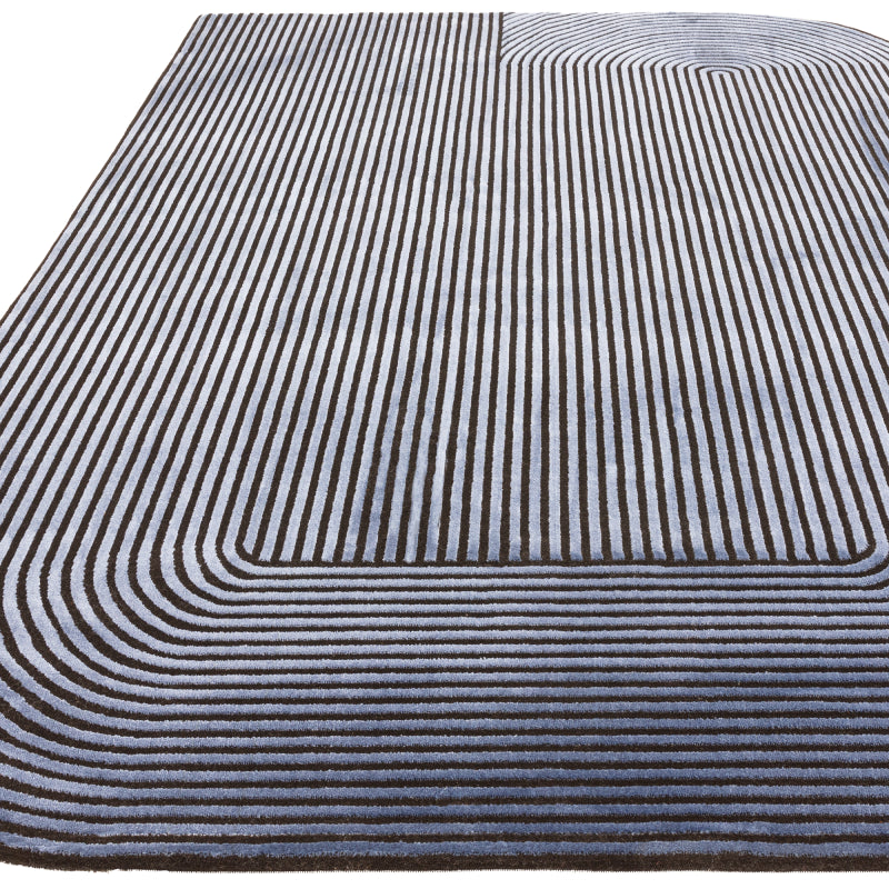 Kuza Shape Black / Navy Rug - Image 5