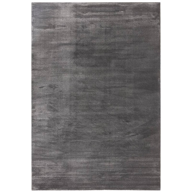 Kuza Plain Stripe Charcoal Rug - Image 1
