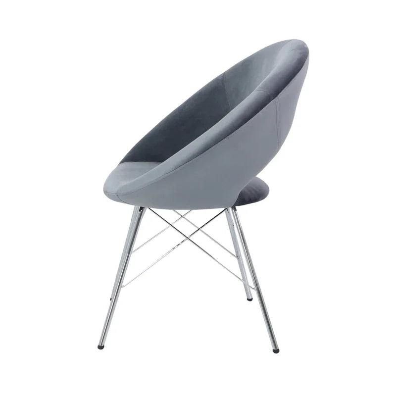 Orb Dining Chair Grey Velvet