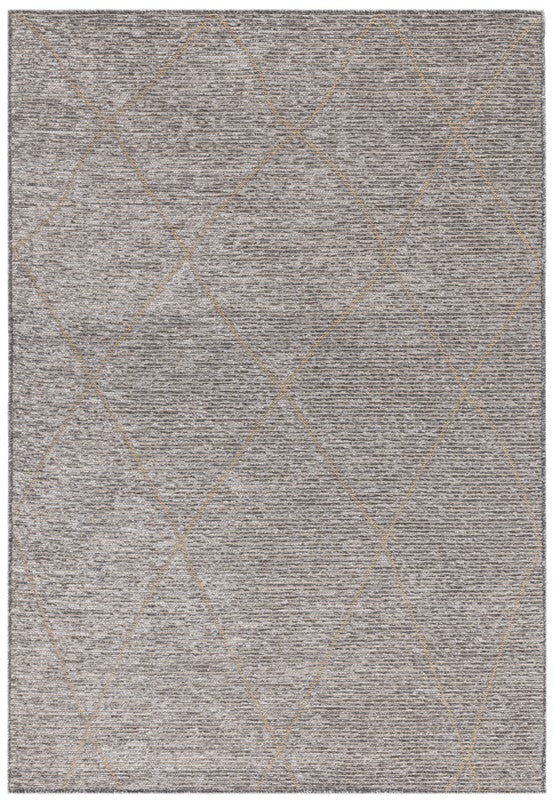 Grey contemporary area rug with subtle diamond pattern and textured finish
