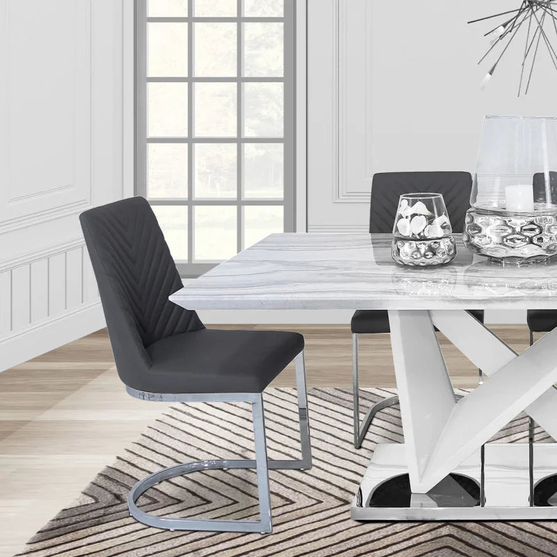 Chevron Grey Dining Chair