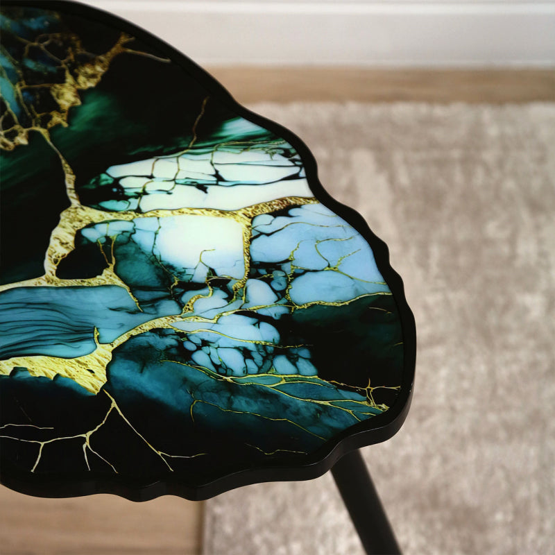 62.5cm Teal Green End Table